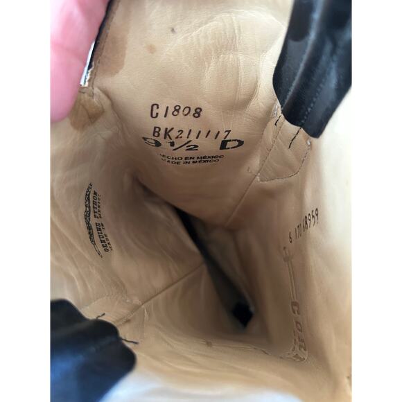 Corral Exotic Python & Leather Western Cowboy Boots Brown & Black Men's 9.5 D - Picture 14 of 16